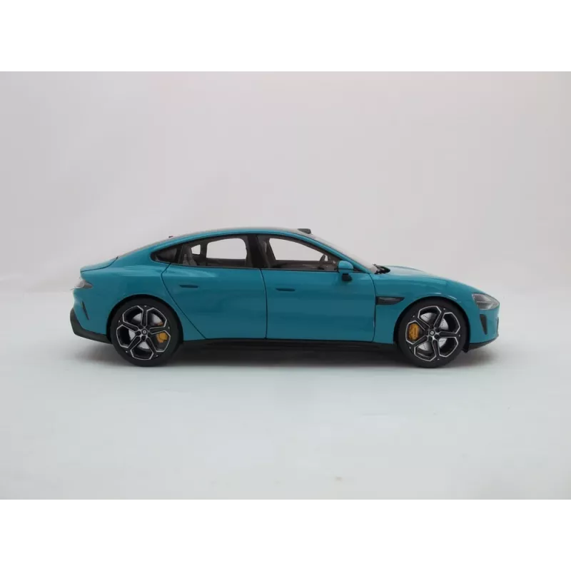 Xiaomi SU7 coche en miniatura de fundición a presión 1:18, Aqua Blue