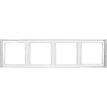 Placa de pared / tapa de interruptor Jung LS 984 WW, blanco, duroplástico, sin tornillos, 81×294 mm