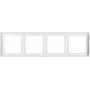 Placa de pared / tapa de interruptor Jung LS 984 WW, blanco, duroplástico, sin tornillos, 81×294 mm