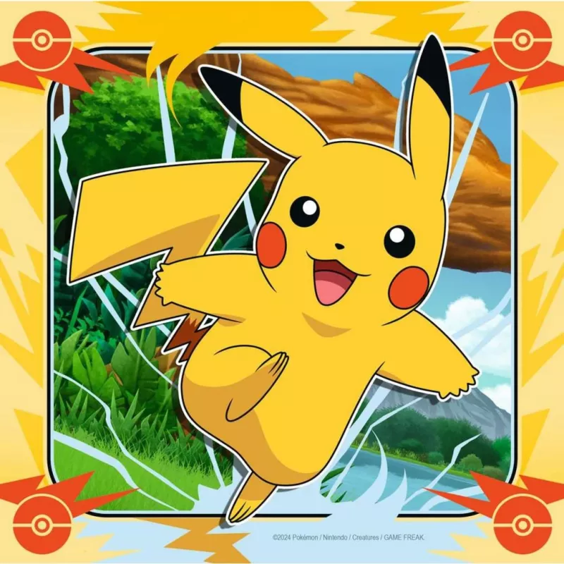 Puzle Ravensburger Pikachu, Charizard y Eevee — 147 piezas, a partir de 5 años, 210 × ? mm