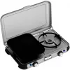 Cocina portátil con grill Campingaz 2213311, 2 zonas, 5,4 kg, 490×350 mm, negro/gris/plateado