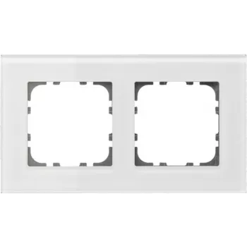 MDT BE-GTR2W.01 Marco de cristal para programas de 55 mm 2 módulos, blanco (BE-GTR2W.01)