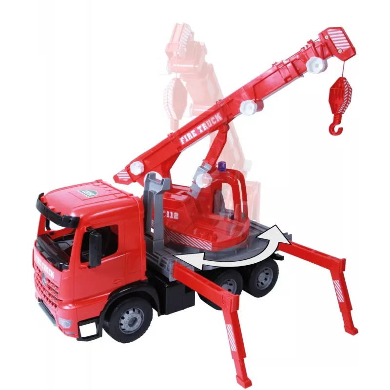 Grúa de juguete mecánica Lena 02175EC, 70 cm, vehículo individual en caja de cartón marrón