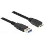 Cable USB DeLOCK 85076 USB 3.2 Gen 1 5m USB A Micro-USB B negro
