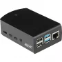JOY-IT RPI CASE ALU06 - carcasa para Raspberry Pi 4, aluminio, negro (RB-ALUCASEP4+06)