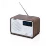 Radio portátil con Bluetooth y USB BLAUPUNKT PP7BT, color: marrón madera/blanco