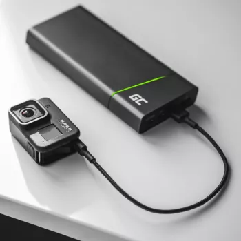 Cable USB Green Cell KABGC19 USB 2.0 2m USB A USB C negro