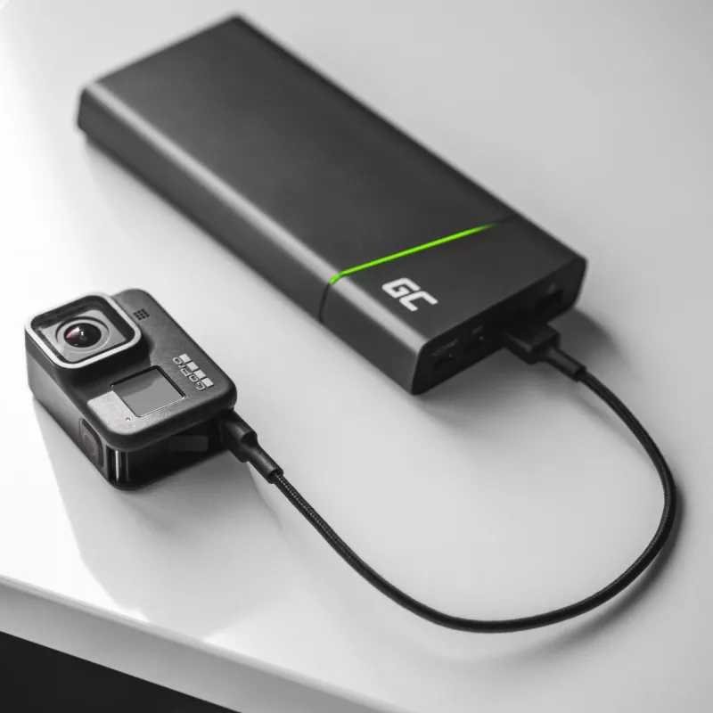 Cable USB Green Cell KABGC19 USB 2.0 2m USB A USB C negro