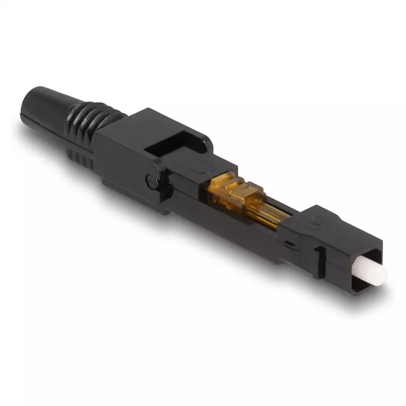 Conector rápido de fibra óptica DeLOCK SC simplex macho APC montaje en campo