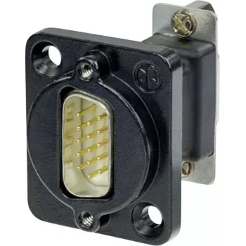Adaptador D-SUB Neutrik conector macho D-SUB 15 pol. - conector hembra D-SUB 15 pol. NADB15MF-B 1 ud. (NADB15MF-B)