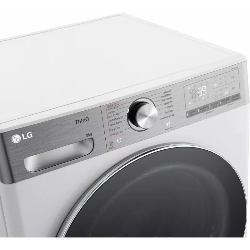 Lavadora LG F2WR909P3W, 9 kg, 47,5 cm, 1200 rpm