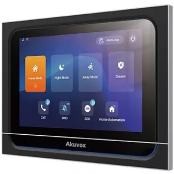 Unidad de control central Smart Home Akuvox X933H negra pantalla táctil de 7 pulgadas