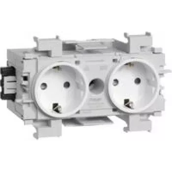 HAGER GS20019016 enchufe 2 tomas tecnología de conexión/empalme Wago (GS20019016)
