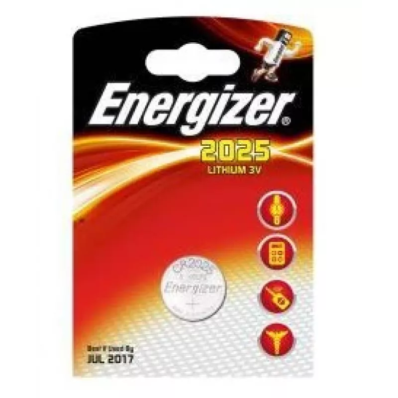 Pila de botón de litio de un solo uso Energizer CR2025 3 V, 1 ud.
