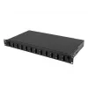Patch panel Lanberg FOP1-12SD-LQB 1U acero negro montaje en rack