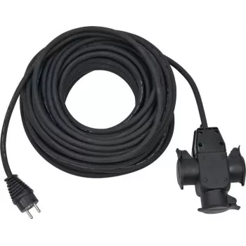 Alargador de corriente Brennenstuhl 1167820301 25 m 3 tomas de corriente para exterior negro