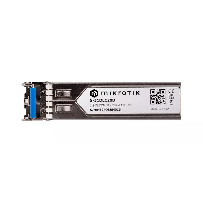 Módulo transceptor de red MikroTik S-31DLC20D SFP 1310 nm 1250 Mbit/s 20 km LC
