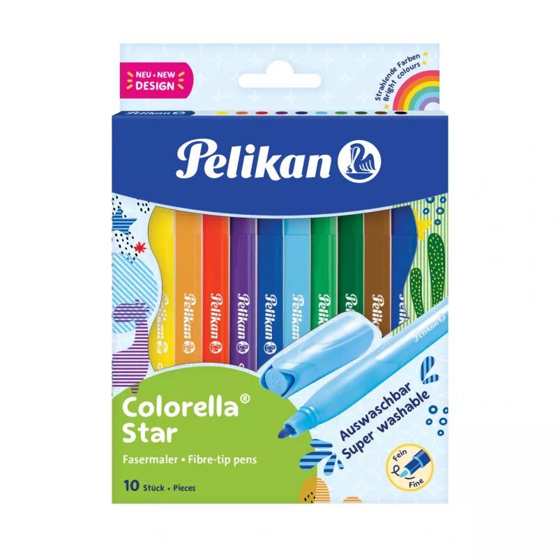Rotulador Pelikan 822299 10 colores punta redonda