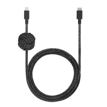 Cable USB-C a Lightning Native Union Night 3 m — negro/gris, longitud 3 m