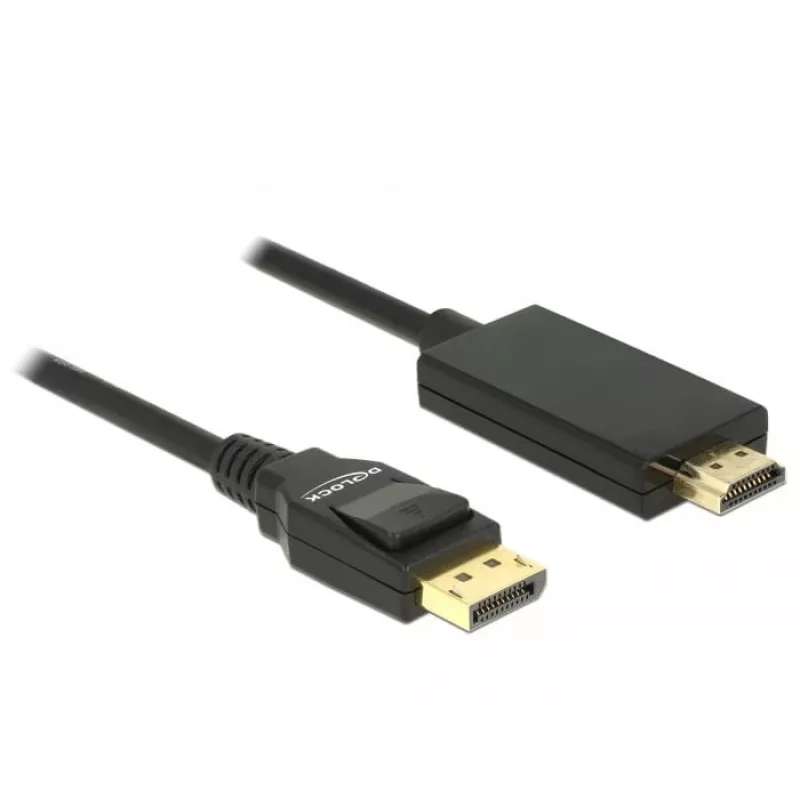 Adaptador de cable de vídeo DeLOCK 85318 DisplayPort a HDMI 3m negro