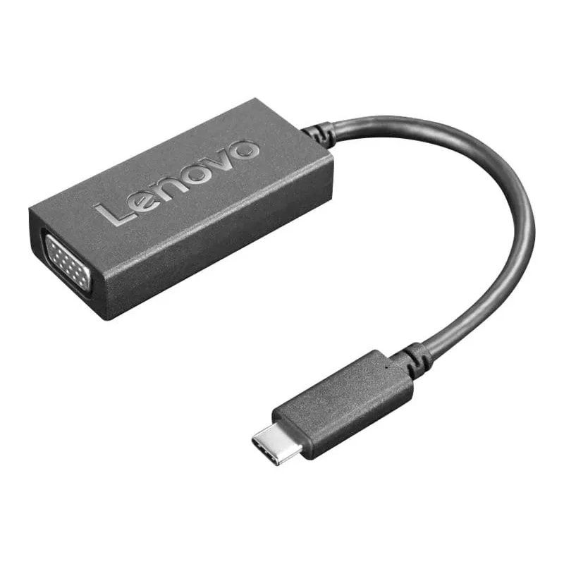 Lenovo 4X90M42956 Adaptador de cable de vídeo VGA (D-Sub) USB Type-C Negro