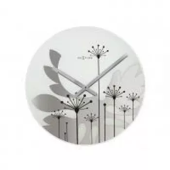 Reloj NeXtime 8088 Grass, Ø43 cm, reloj de pared, gris