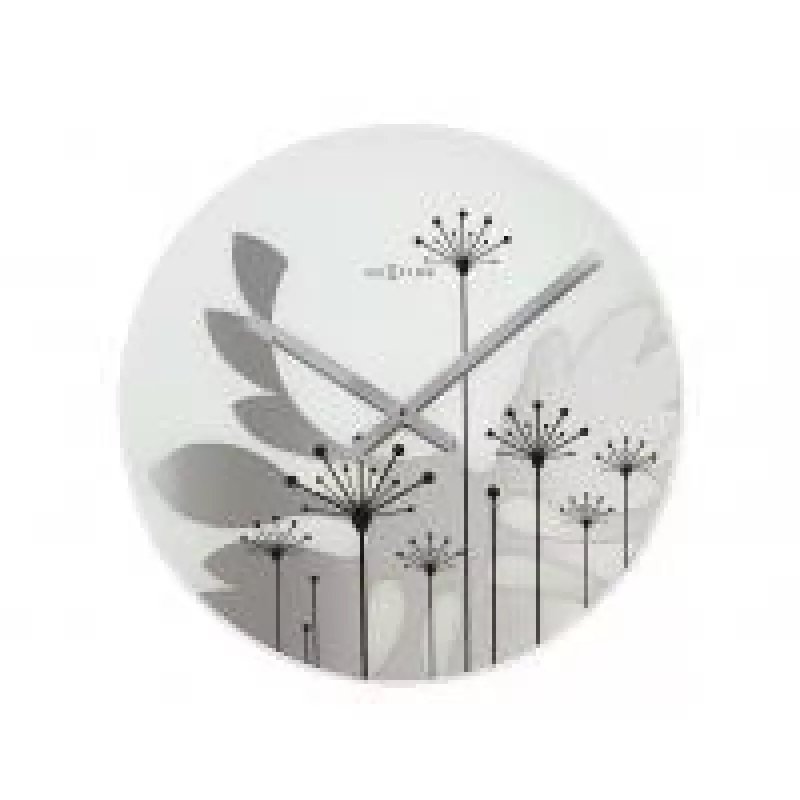 Reloj NeXtime 8088 Grass, Ø43 cm, reloj de pared, gris