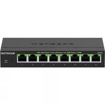NETGEAR MS308 no gestionado 2.5G Ethernet (100/1000/2500) negro