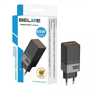 Cargador Beline BELI02750 65W GaN con 2×USB-C y 1×USB-A