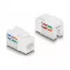 DeLOCK Keystone LSA set RJ45 RJ11 Cat.6 negro soporte con clip