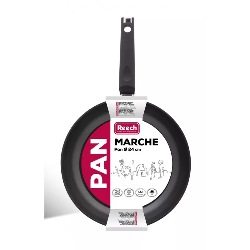 Sartén LAMART LP1002 MARCHE 24 cm – aluminio antiadherente, negra
