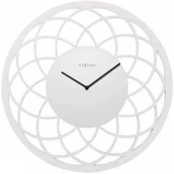 Reloj NeXtime 3115wi Big Dreamcatcher, Ø60 cm, pared, blanco