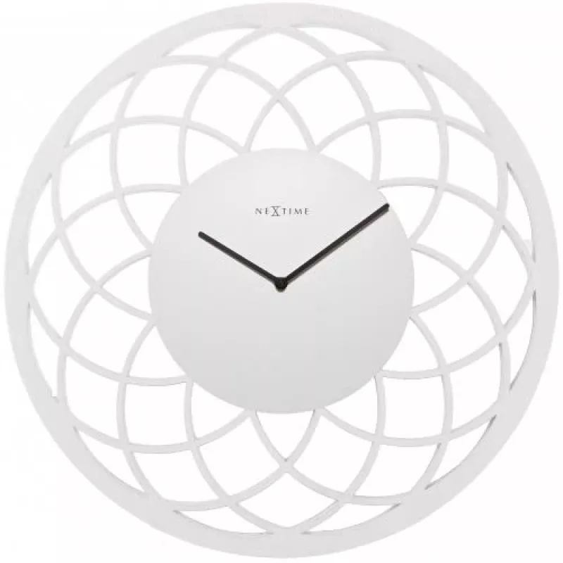 Reloj NeXtime 3115wi Big Dreamcatcher, Ø60 cm, pared, blanco
