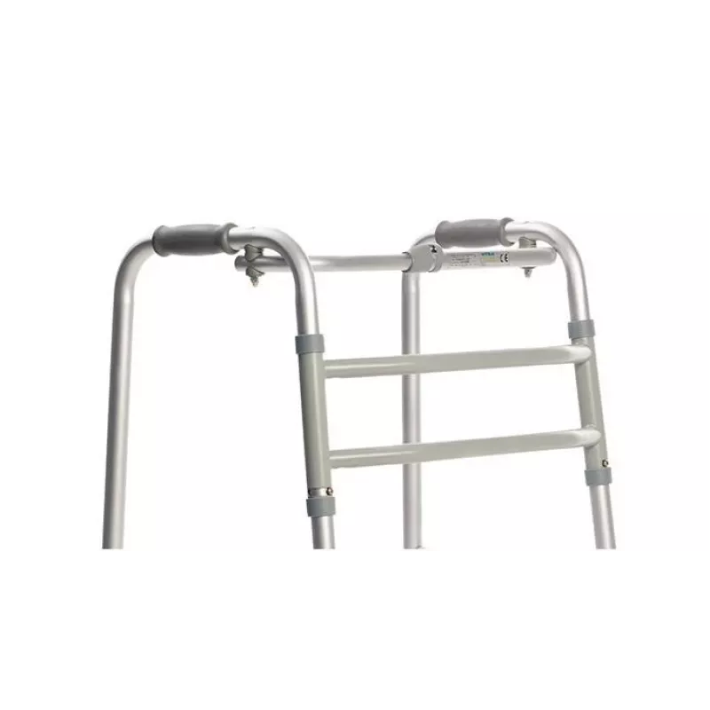Andador VITEA CARE PPC013VC — andador de 4 ruedas de aluminio, altura ajustable 81,5–91,5 cm, ruedas de 8 cm, ancho 550 mm, peso máx. usuario 110 kg