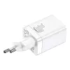 Cargador rápido Baseus Super Si Pro USB + USB-C 30W (blanco)