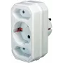 Adaptador de red Brennenstuhl 1508050 con 2 + 1 tomas blanco