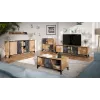 Mueble RTV Cama 4D OVO 180x38xH53 roble/hormigón