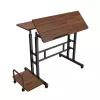 Mesa móvil para portátil Maclean, negra, 80x60 cm, máx. 50 kg, regulable en altura 67-115 cm, MC-124 B
