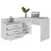 Escritorio de ordenador en esquina Topeshop DANY BIEL KPL blanco rectangular aglomerado