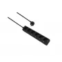 Regleta de enchufes helos CLASSIC 6 tomas, negra, 1,5 m cable