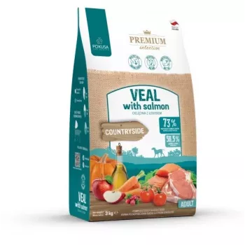 POKUSA Premium Selection Ternera con salmón Adult - Pienso seco para perros - 3 kg