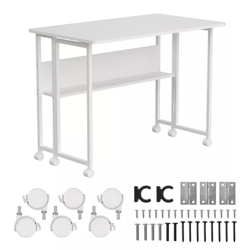 Escritorio móvil Maclean blanco MC-126W 50kg