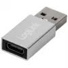 LogiLink AU0056 adaptador USB 3.2 Gen 1 USB Type-C conector hembra Plateado