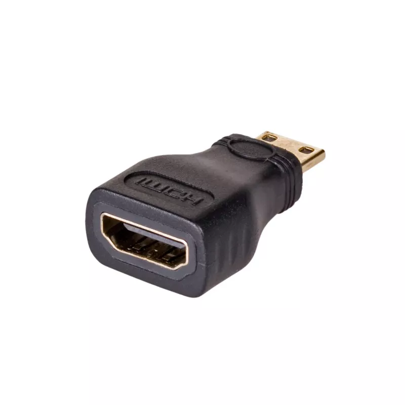 Adaptador HDMI Akyga AK-AD-04, conector hembra HDMI a conector macho Mini-HDMI, negro