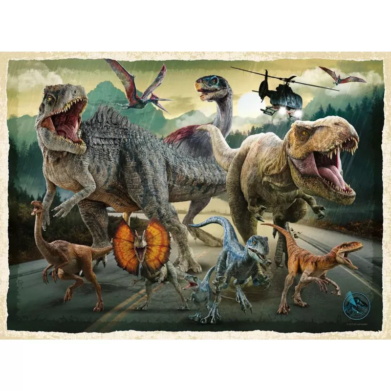 Puzzle infantil Ravensburger Jurassic World Life Finds a Way – 200 piezas