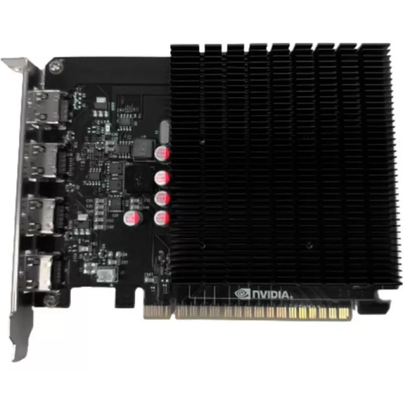 Biostar VN7313TG46 GeForce GT 730 tarjeta gráfica, 4 GB, 4x HDMI, refrigeración pasiva
