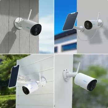 Reolink Argus Eco Cámara de vigilancia WiFi para exterior, 1080p, batería/solar (BWB2K07)