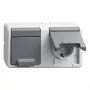 Toma de corriente (Schuko) Gira 478130 — 2 tomas horizontal de superficie, gris