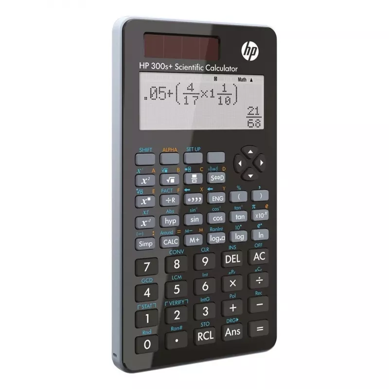 HP 300s+ (NW277AA) calculadora científica de bolsillo, célula solar + pila LR44, 79 x 15 x 153 mm, 112 g, negra