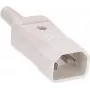 Conector macho de red IEC-C14 Bachmann 915.271 blanco